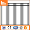 prefabricated steel fence 2016 cheap price black color 25*25mm picket beautiful flat top fence